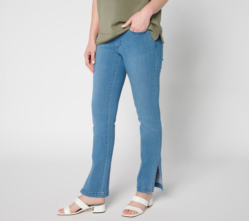 Belle by Kim Gravel Tall Primabelle Denim Vented Straight Jean — View 7