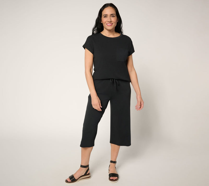 AnyBody Regular Cozy Knit Top and Wide Leg Capri Set — View 11