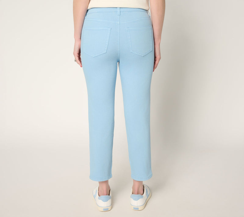 Denim & Co. Petite Color Classic Stretch Crop Jean w/ Pocket Detail — View 5