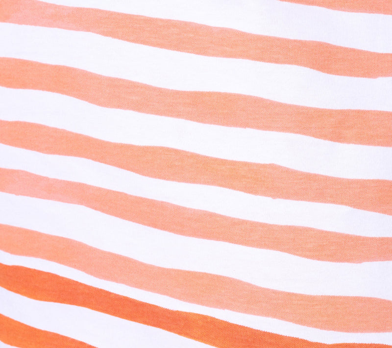 Denim & Co. Active Textured Cotton Short Sleeve Striped Top — View 5