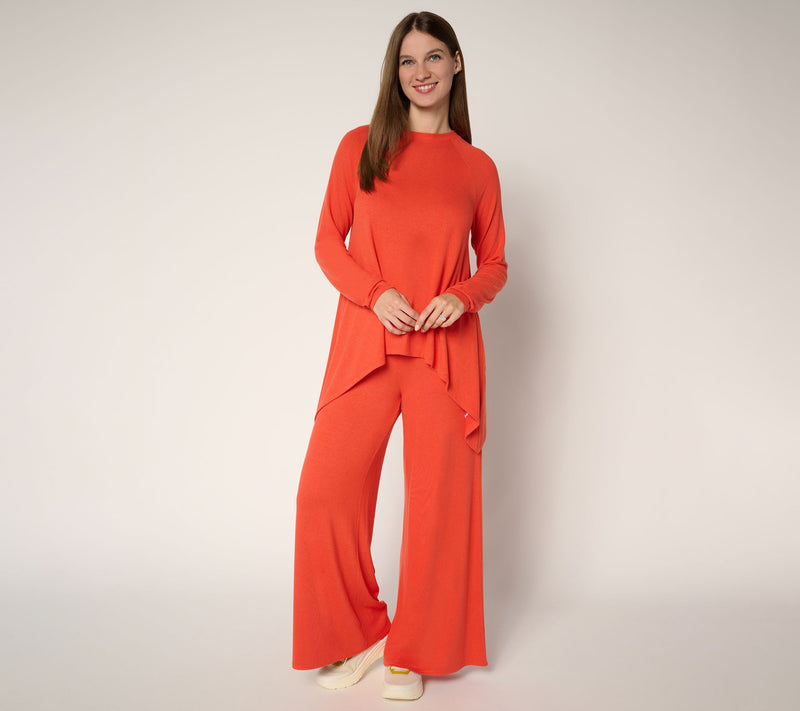 Peace Love World Comfy Petite Wide Leg Pull-On Pants — View 5