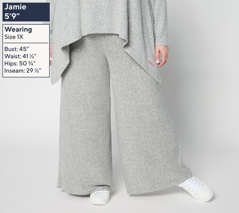 Peace Love World Comfy Petite Wide Leg Pull-On Pants — View 2
