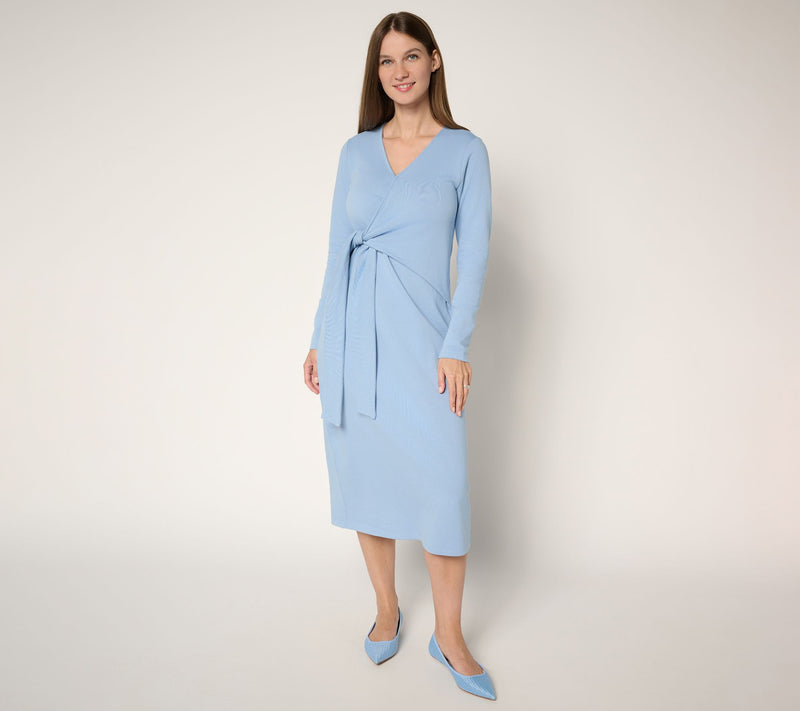 Peace Love World Regular French Terry Tie Waist Dress — View 11