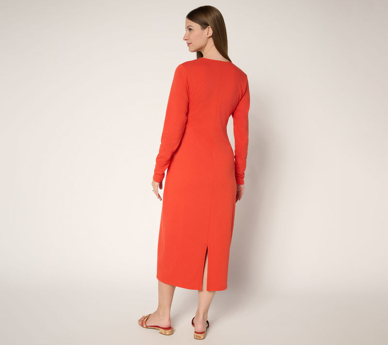 Peace Love World Regular French Terry Tie Waist Dress — View 4