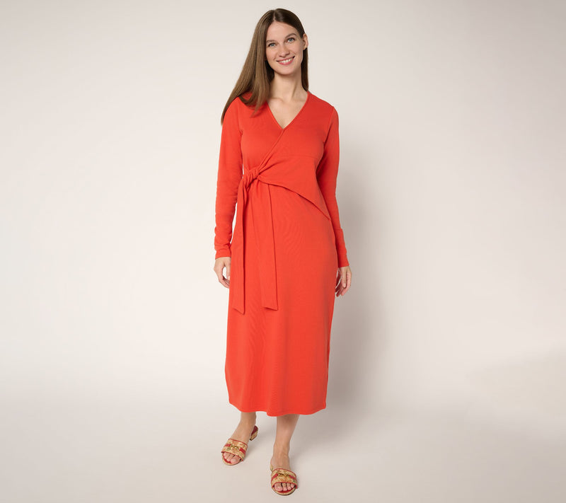 Peace Love World Regular French Terry Tie Waist Dress — View 12