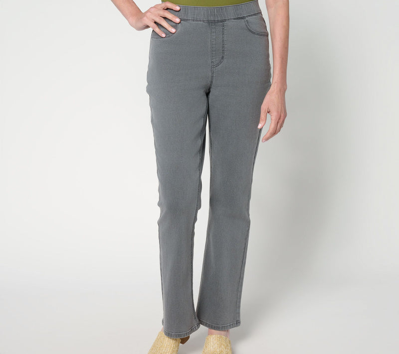 Susan Graver Regular Stretch Denim Boot Cut Full Length Jean — Main view