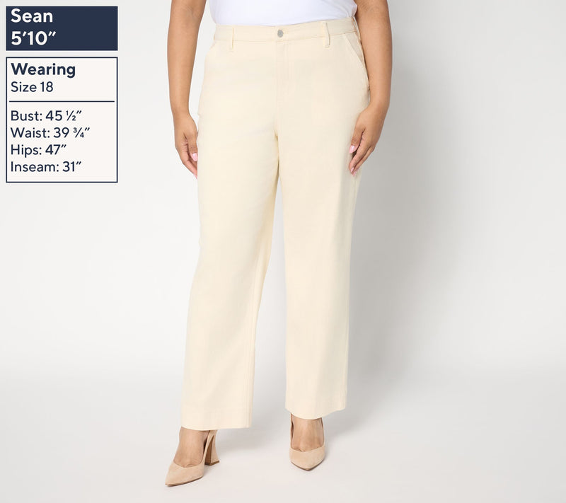 Susan Graver Regular Stretch Denim Trouser Jean — View 3