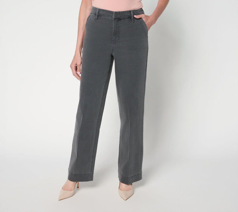 Susan Graver Regular Stretch Denim Trouser Jean — View 9