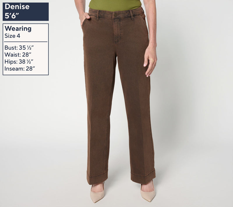 Susan Graver Regular Stretch Denim Trouser Jean — View 2