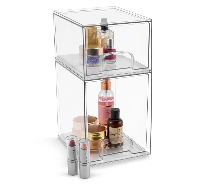 Sorbus Acrylic Storage Contain ers with Pull-O ut Drawe - 2 Pa — View 9