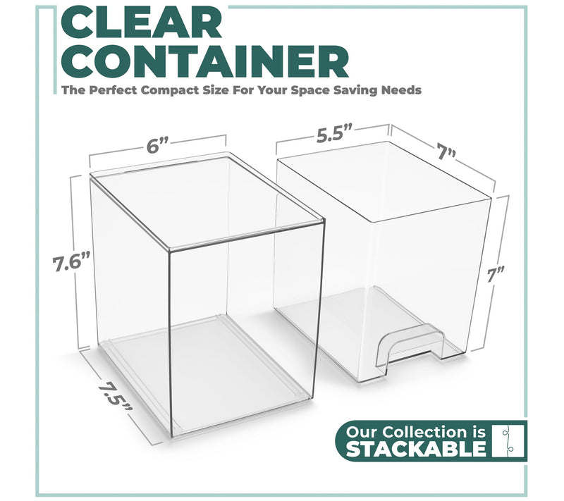 Sorbus Storage Containers with Pull-Out Drawers- 2 Pack Tall — View 2
