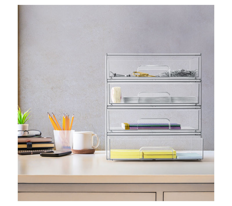 Sorbus Storage Containers with Pull-Out Drawers- 4 Pack, Wide — View 6