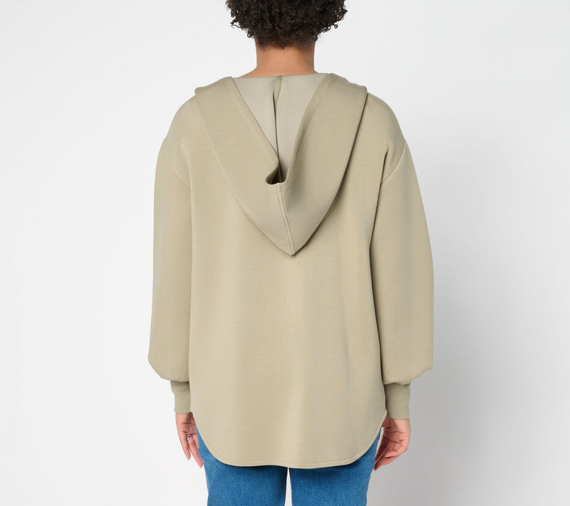 Martha Stewart Signature Comfort Stretch Zip Front Hoodie — View 3