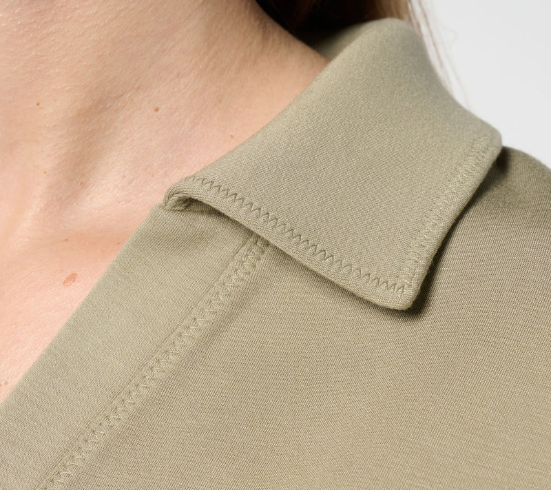 Martha Stewart Signature Comfort Stretch Collared V-Neck Top — View 11