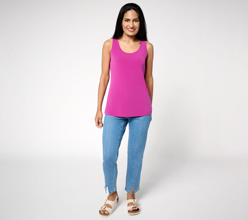 Susan Graver Sleek Essentials Liquid Knit Tank Top — View 9
