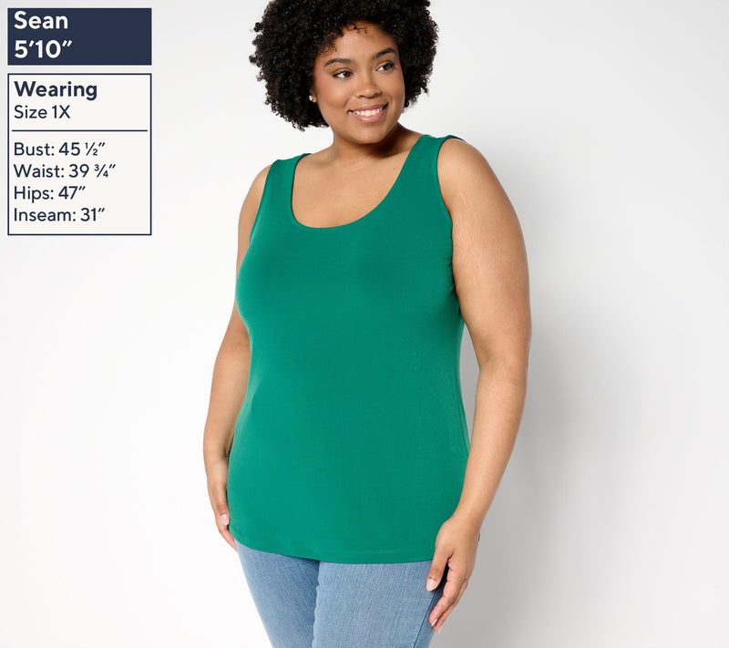 Susan Graver Sleek Essentials Liquid Knit Tank Top — View 6