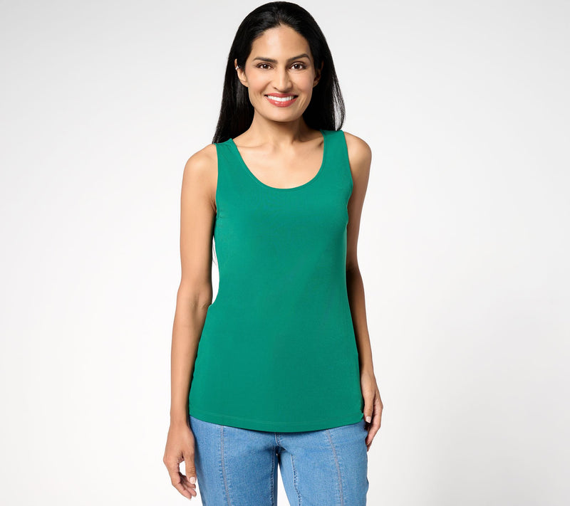 Susan Graver Sleek Essentials Liquid Knit Tank Top — View 16