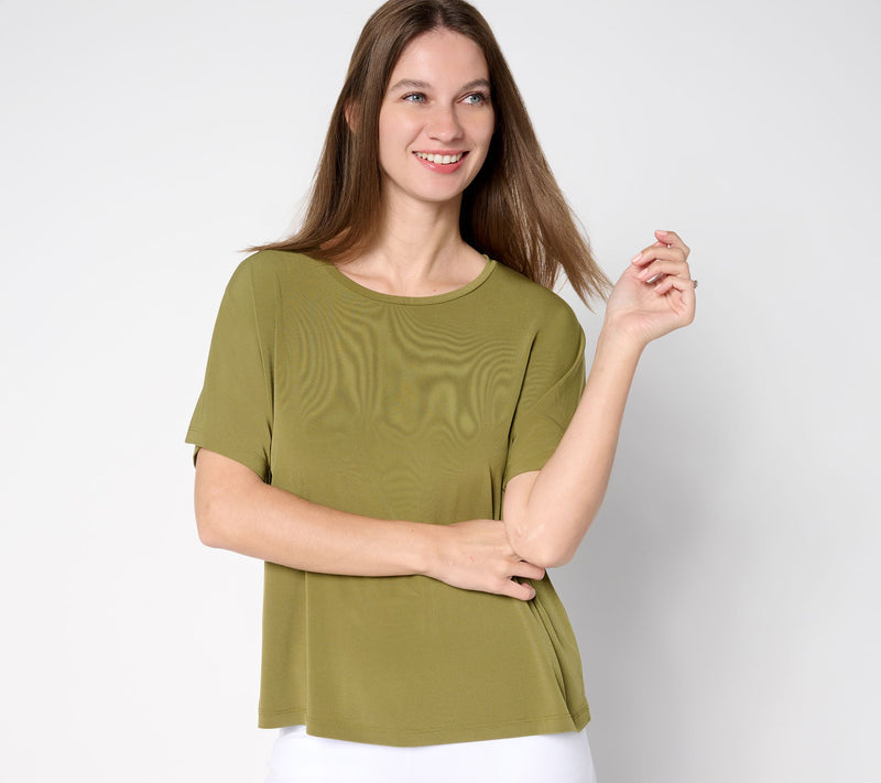 Susan Graver Essentials Liquid Knit Dolman Sleeve Top — View 19