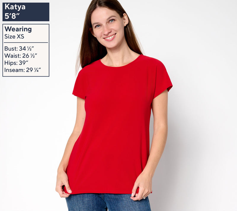 GRAVER Susan Graver Regular LK Luxe Extended Sleeve Top — View 3