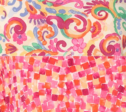 Susan Graver Regular Printed Liquid Knit Set of (2) 3/4 Sleeve Tops — View 4
