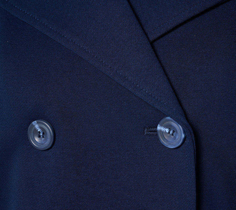 Susan Graver Weekend Marina Knit Peacoat — View 6