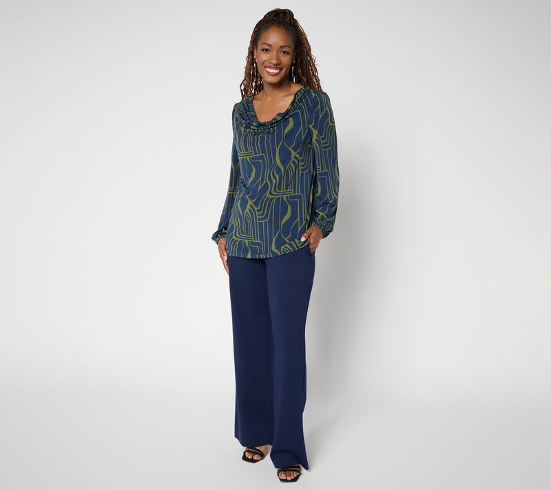 Susan Graver Weekend  Ponte Regular Wide Leg Pants — View 5