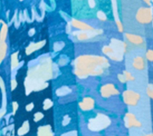 Susan Graver Petite Printed St. Tropez Button Front Dress — View 8