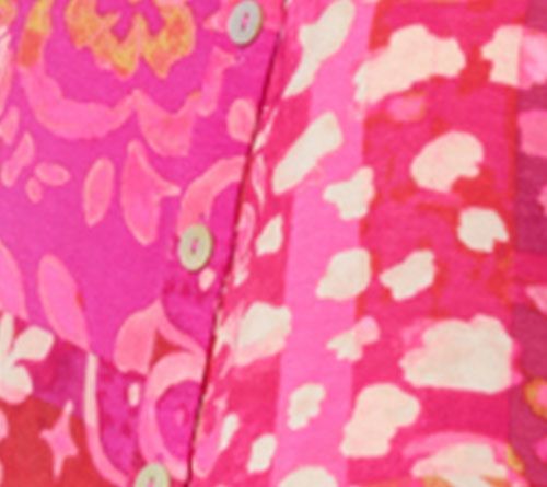 Susan Graver Petite Printed St. Tropez Button Front Dress — View 6