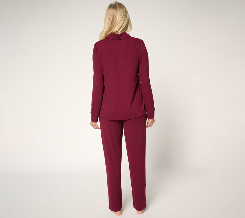 Cuddl Duds Petite Soft Rib Lounge Set — View 15