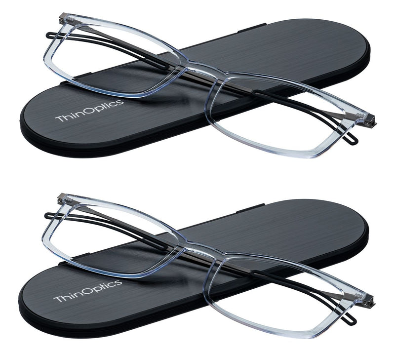 ThinOptics Set of 2 Full Frame Reading Glasses with Slim Cases — View 7