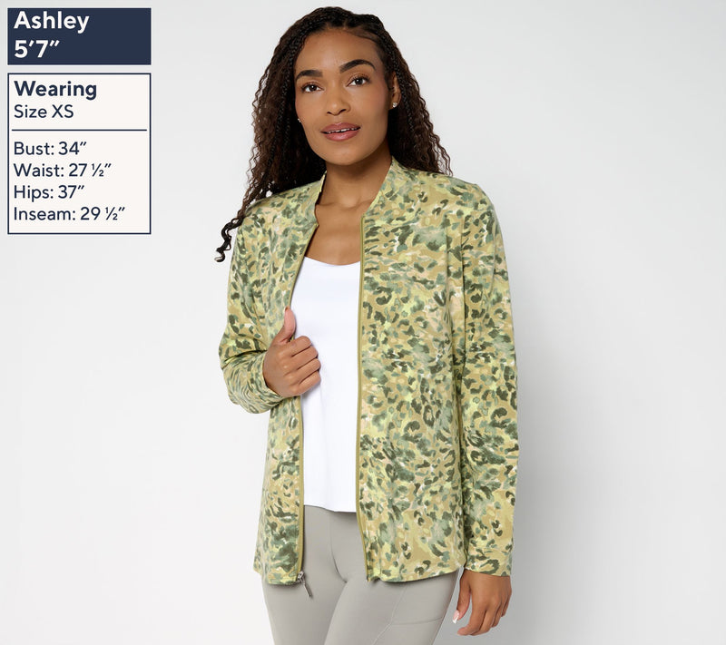 Denim & Co. Active Duo Stretch Zip Front Jacket — View 15