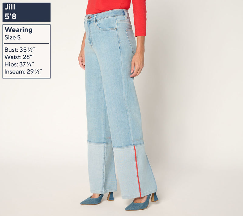 Peace Love World Denim Regular Reverse Pieced Straight Leg Jeans — View 7