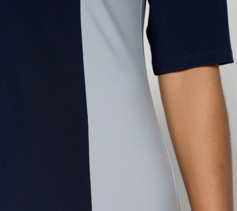 Women with Control Regular La Roma Jersey Color Block Dress — View 4