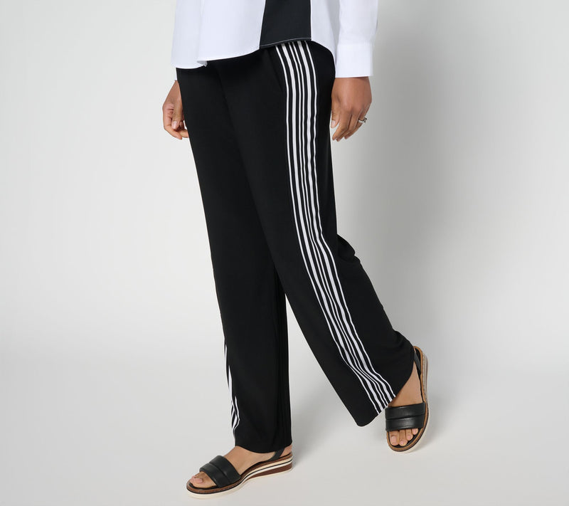 Women with Control Regular La Roma Jersey Wide Leg Pants — View 10