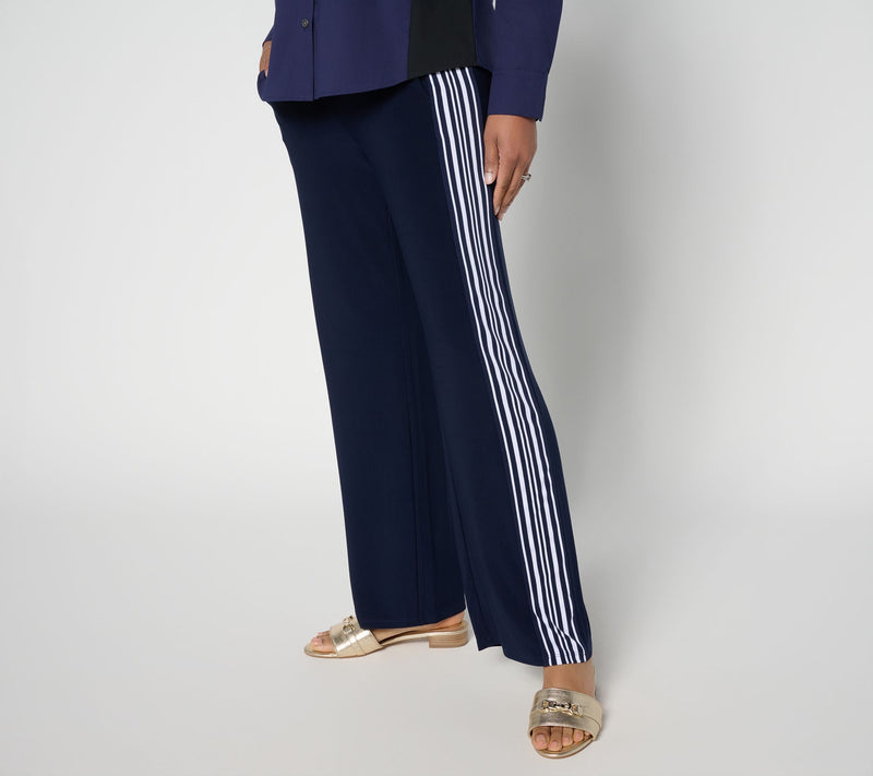 Women with Control Petite La Roma Jersey Wide Leg Pants — View 7
