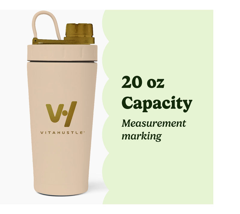 VitaHustle 20oz Stainless Steel Shaker Cup with Blender Ball — View 22