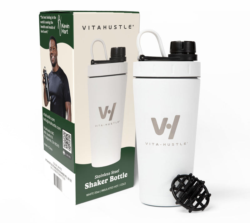 VitaHustle 20oz Stainless Steel Shaker Cup with Blender Ball — View 24