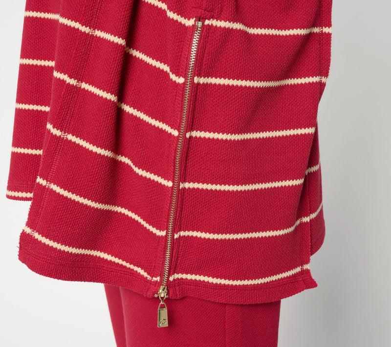 Women with Control Jacquard Stripe Top — View 6