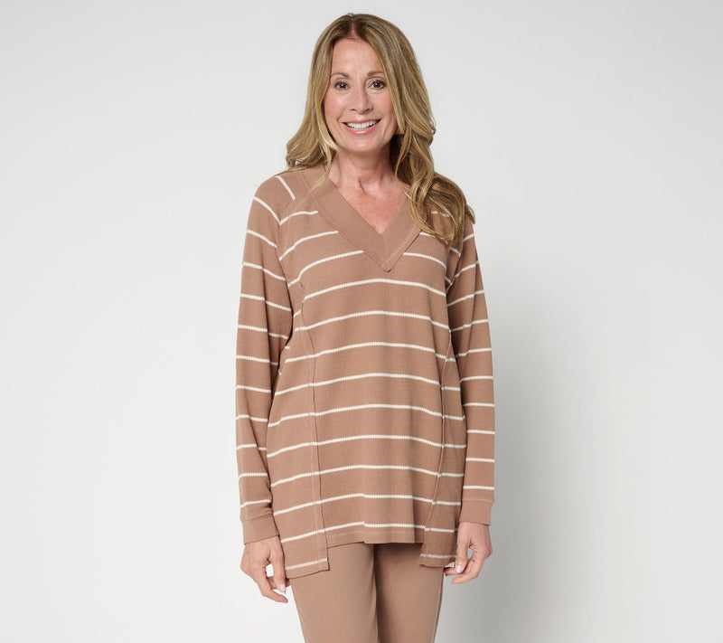 Women with Control Jacquard Stripe Top — View 11