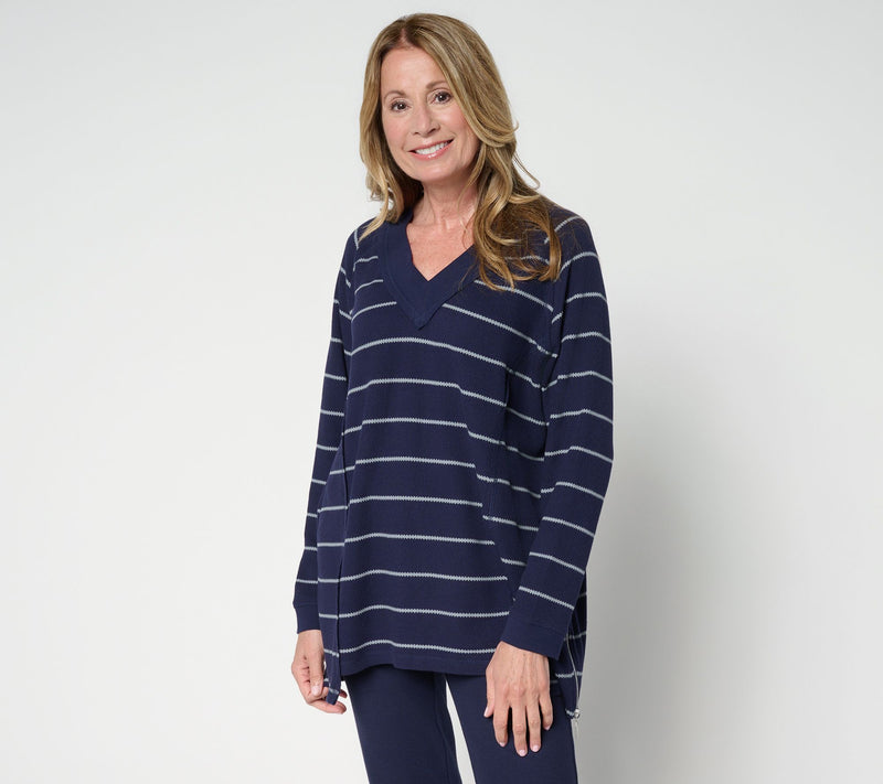 Women with Control Jacquard Stripe Top — View 12
