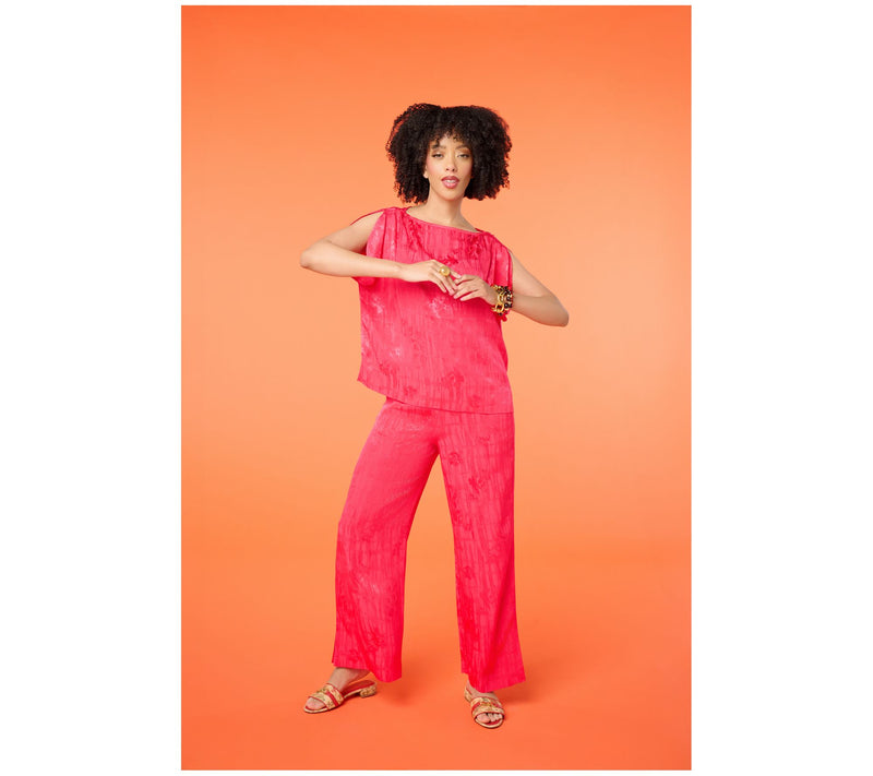 Carla Rockmore Collection Split Sleeve Foil Blouse — View 15