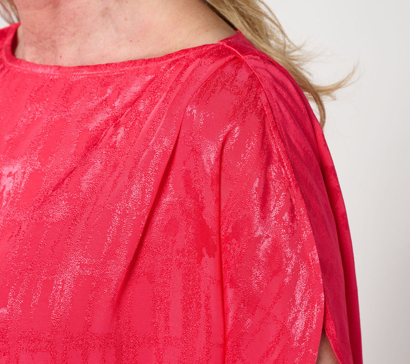 Carla Rockmore Collection Split Sleeve Foil Blouse — View 14