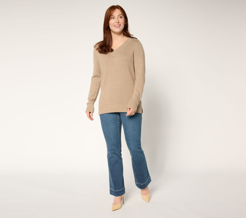 Belle by Kim Gravel Petite TripleLuxe Denim Boot Cut Jean — View 9