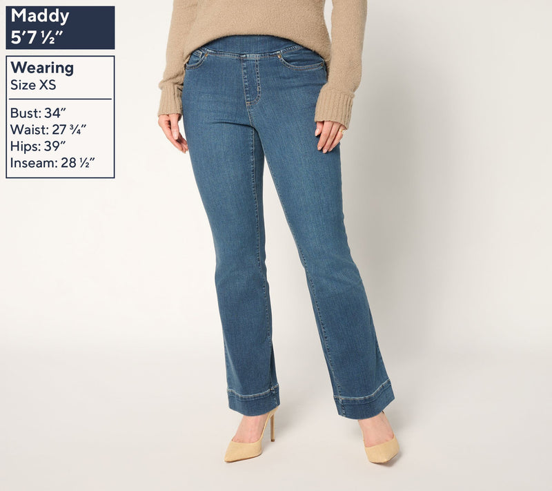 Belle by Kim Gravel Petite TripleLuxe Denim Boot Cut Jean — View 7