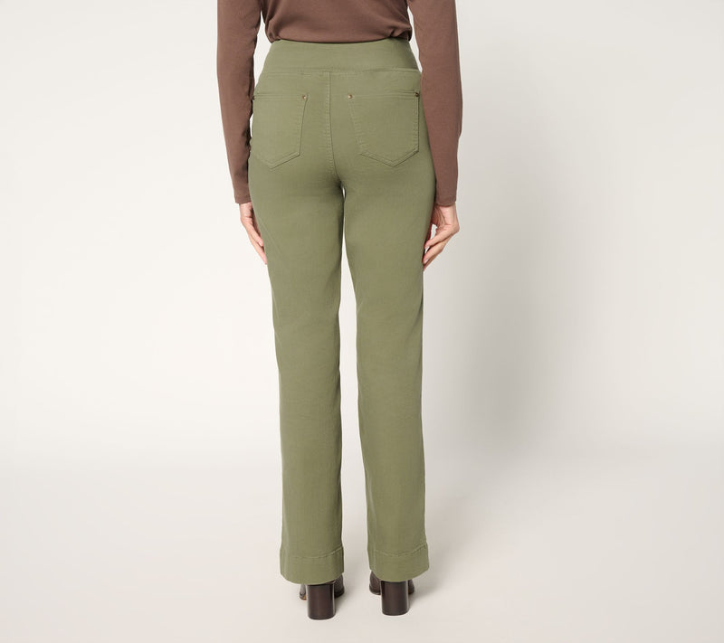 Belle by Kim Gravel Petite TripleLuxe Twill Boot Cut Jean — View 12