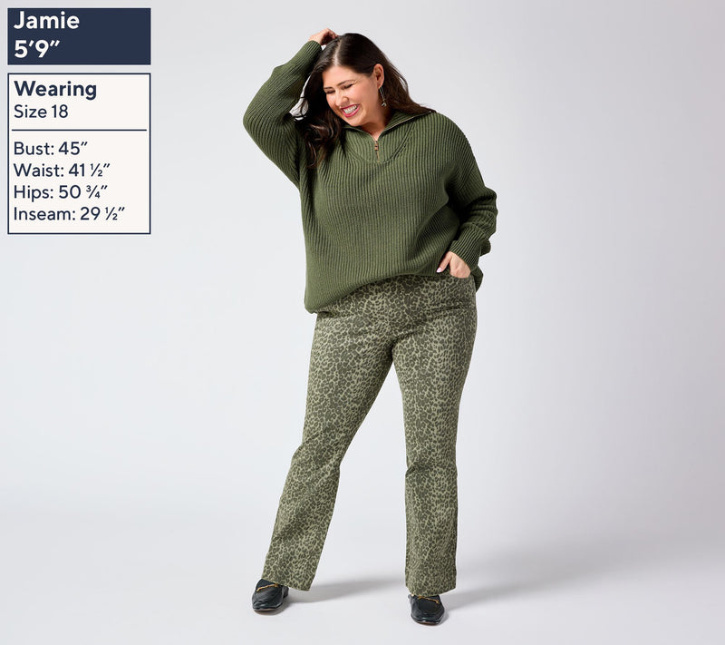 Belle by Kim Gravel Petite TripleLuxe Twill Boot Cut Jean — View 16
