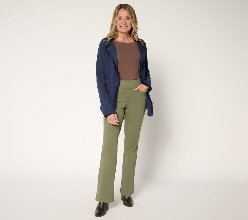 Belle by Kim Gravel Petite TripleLuxe Twill Boot Cut Jean — View 13