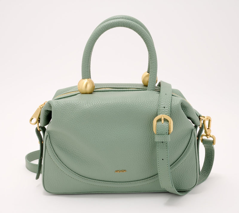 Arcadia Leather Domed Satchel - Dione — View 12