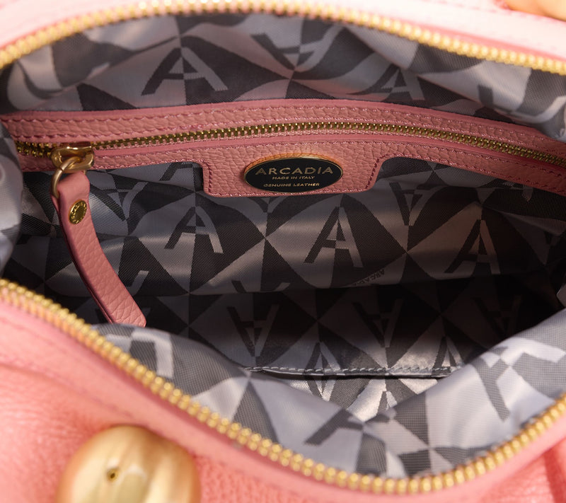Arcadia Leather Domed Satchel - Dione — View 3