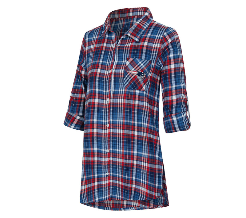 NFL Officially Licensed Women's Plaid Shirt w/ Rhinestones — View 38